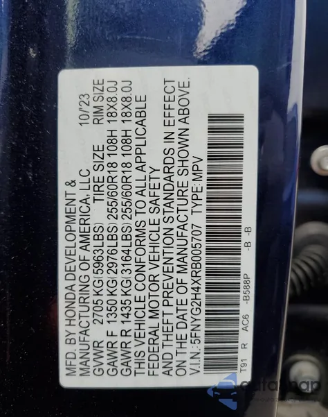 5FNYG2H4XRB005707